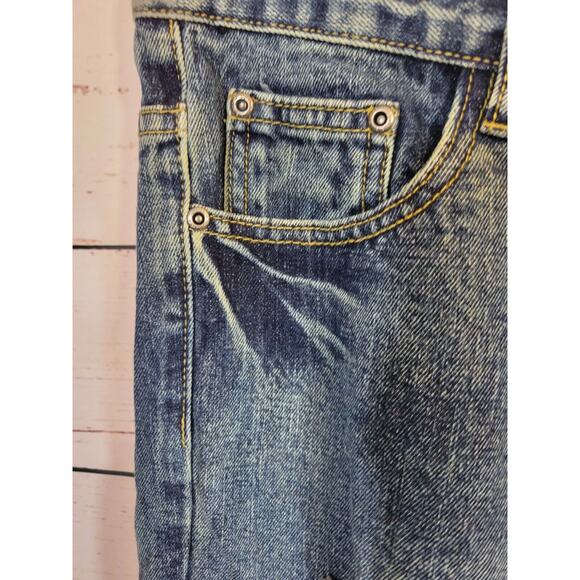 Distressed Ripped Jeans Classic Collection Blue Denim Mid Rise Men's Size 32 - Picture 6 of 13
